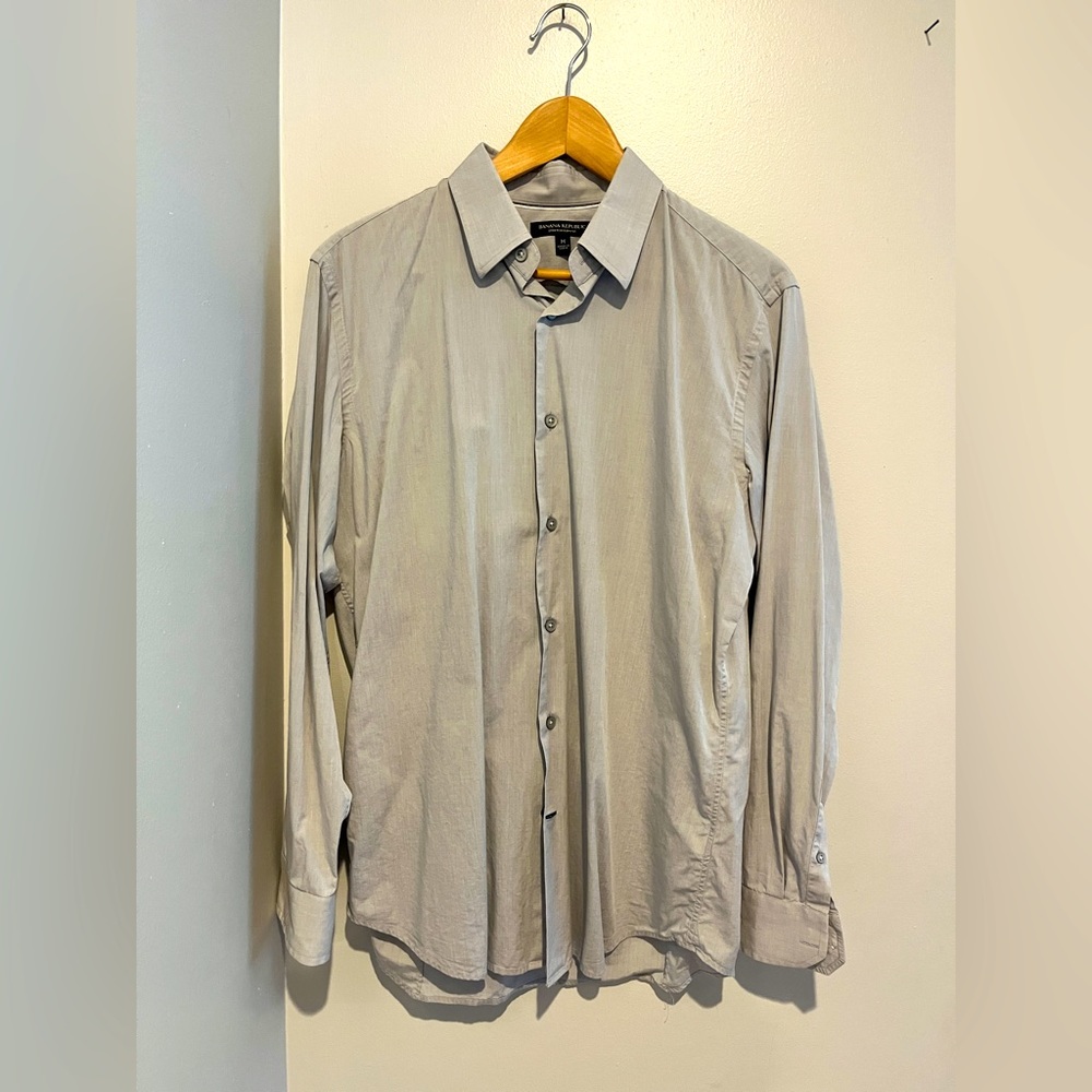 Banana Republic Stretch Slim Fit Men’s Dress Shirt, size M